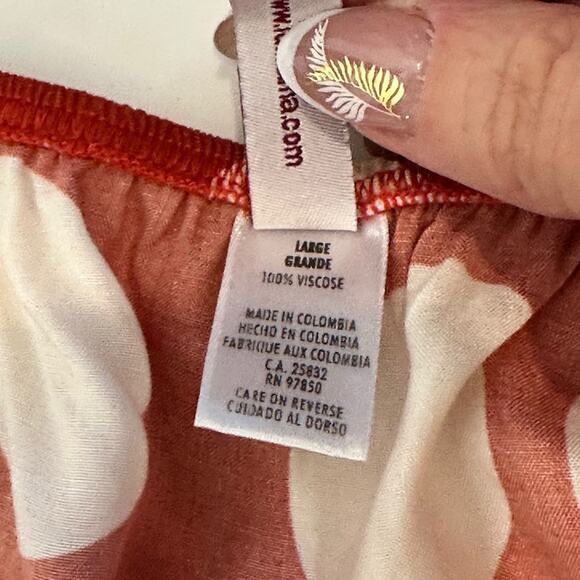 Luli Fama Macarena Red & White Polkadot V Neck Dress SZ L $159 - Picture 13 of 13